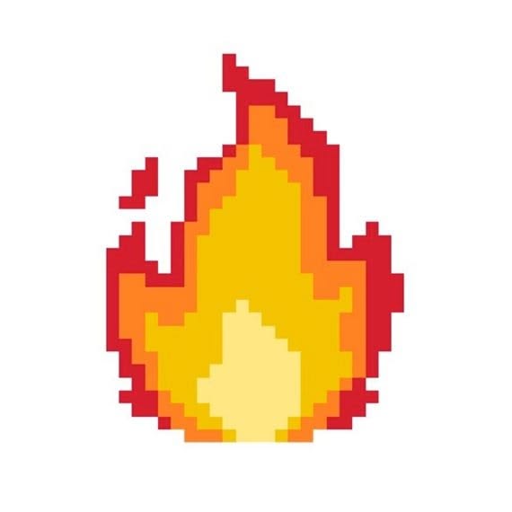 Crowd Favorite pixel flame